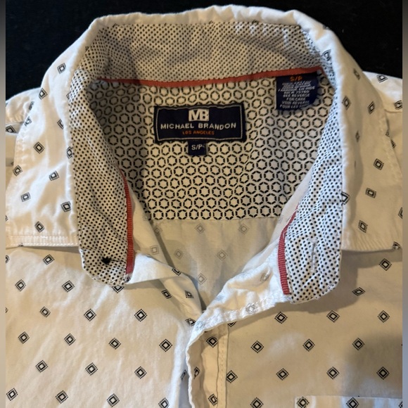 Button down short sleeve men’s shirt blackk diamond - Picture 2 of 3